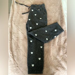 Dark gray heart pattern LOFT pajama sweatpants!